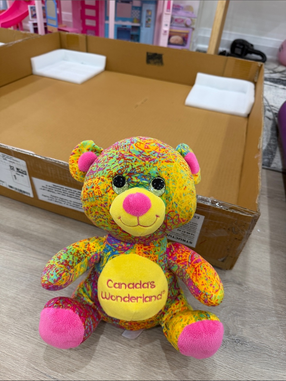 Multicolor Plush Teddy Bear - Kids Toy
